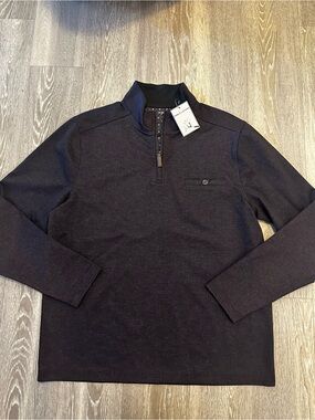 NWT Sable and Stone Textured Quarterzip